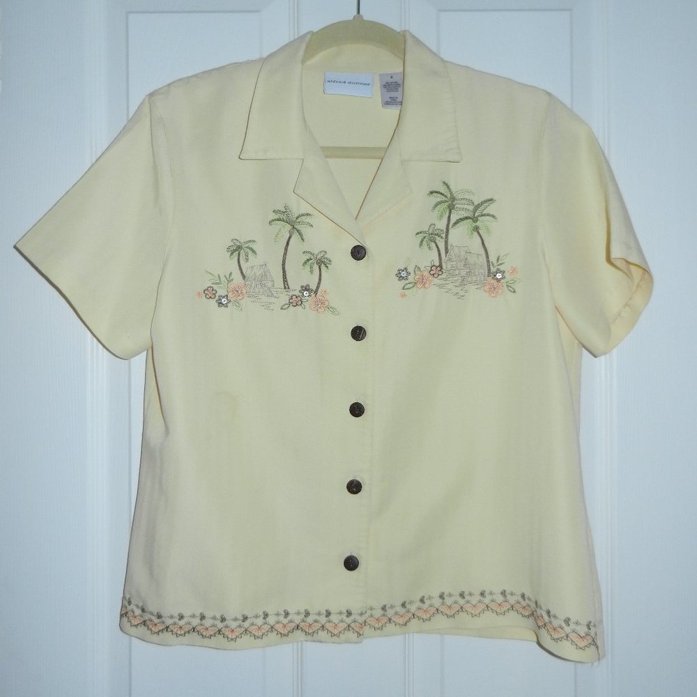Embroidered Hawaiian Shirt Vintage